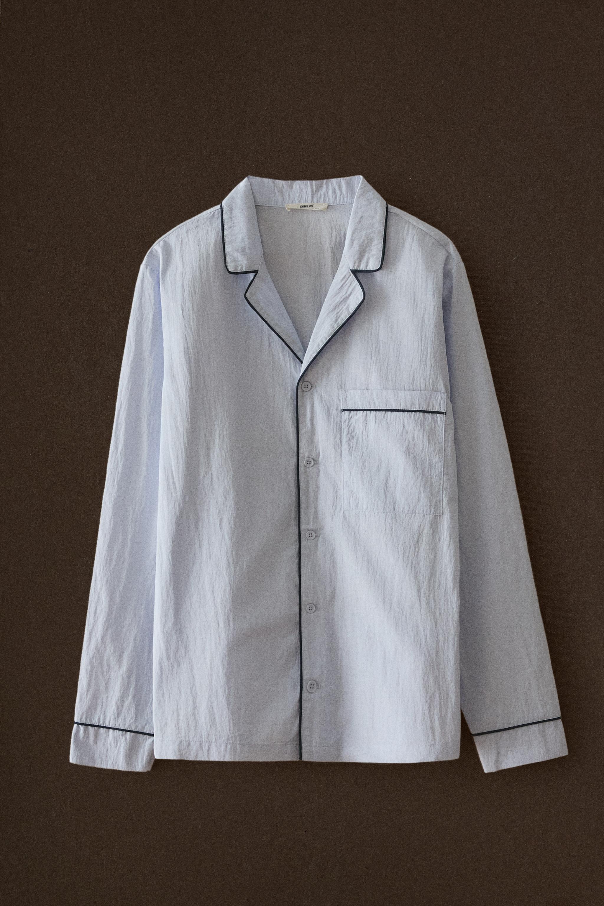 SHIRT WITH BLACK PIPING